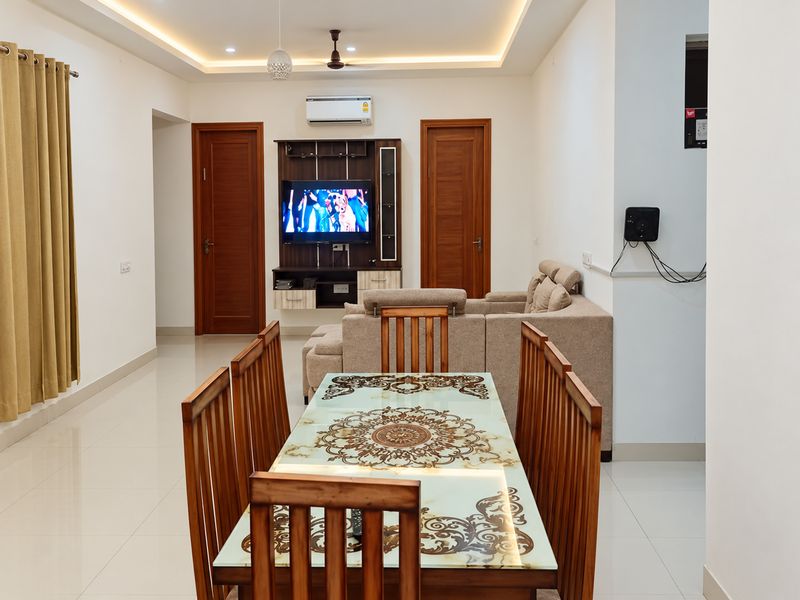 Dining table and lounge