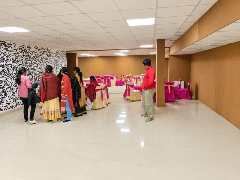 Guests arriving in the BJ Villa function hall