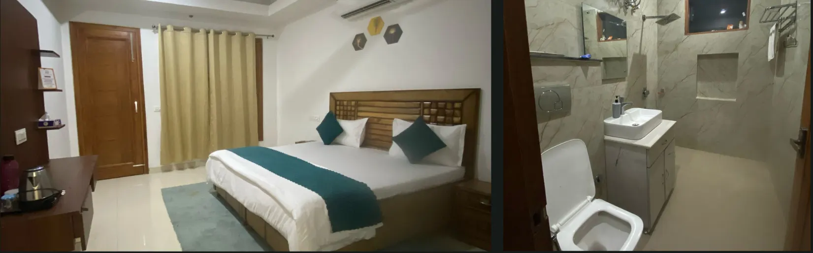 bj villa room and washroom picture of mohali