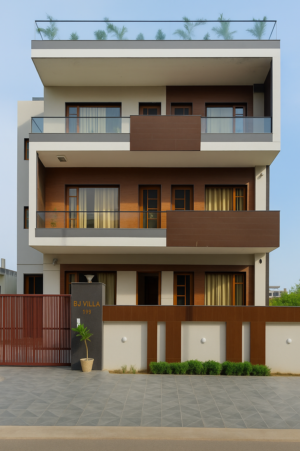 Well-furnished AC bedroom at BJ Villa home stay Mohali